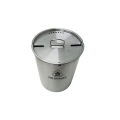 STAINLESS STEEL 64 OZ (1.9 LITRES) WIDEMOUTH WATER BOTTLE & 48 OZ (1.42 LITRES) CUP AND LID SET - PATHFINDER - Trailfinder