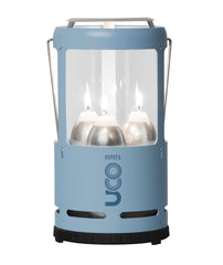 UCO CANDLELIER CANDLE LANTERN W/ CANDLES - ALUMINUM - GLACIER BLUE