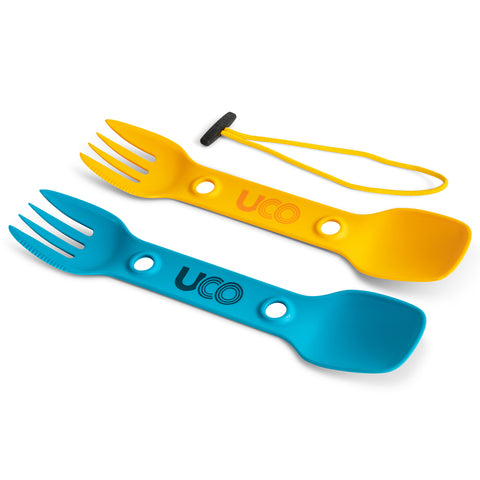 UTILITY SPORK W/ TETHER - 2 PACK - BLUE / YELLOW