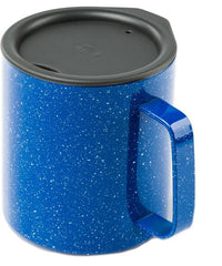 GSI GLACIER INSULATED STAINLESS 15 FL OZ (444 ML) CAMP CUP - BLUE SPECKLE
