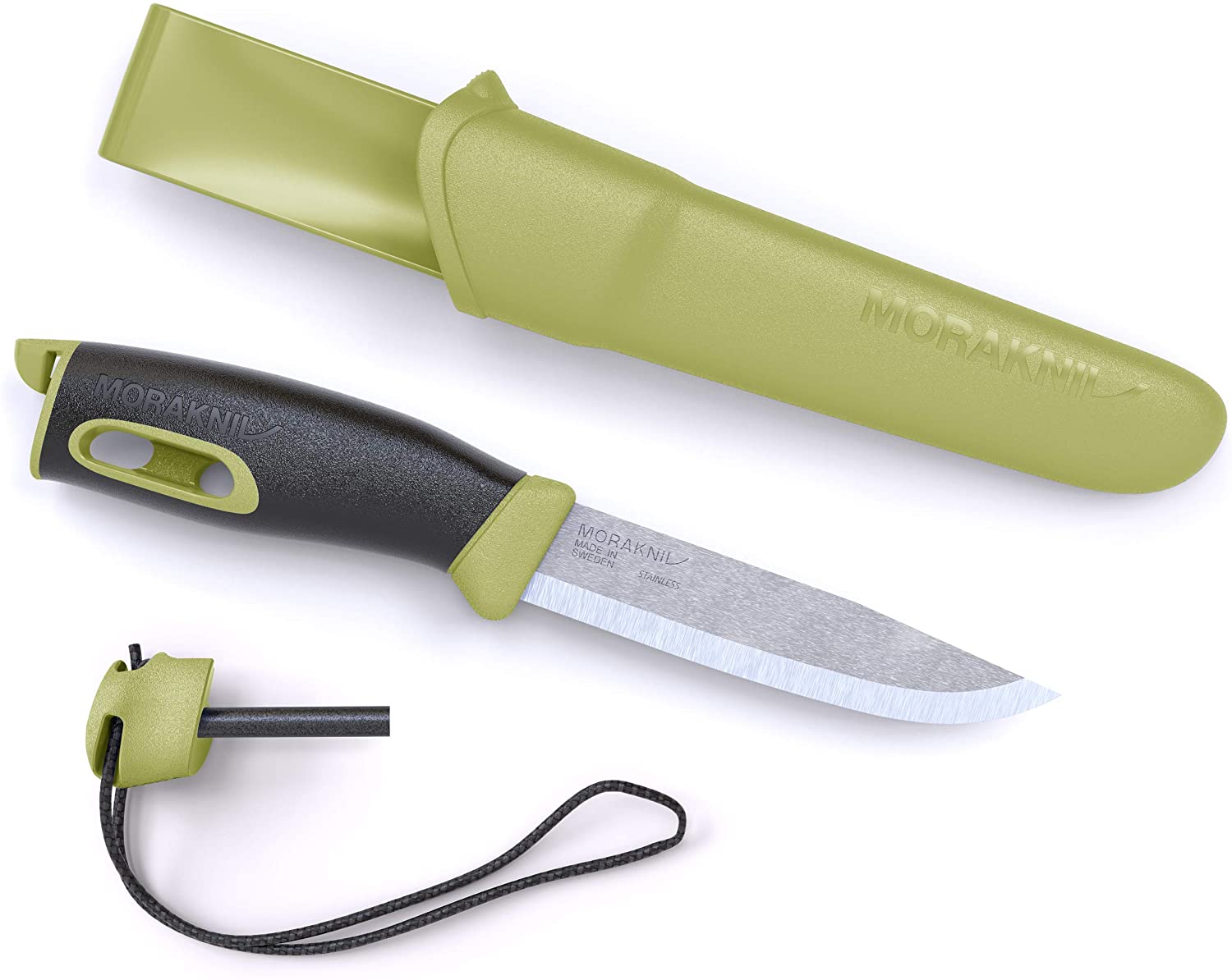 MORAKNIV COMPANION SPARK KNIFE W/ FIRE STARTER (S) - GREEN
