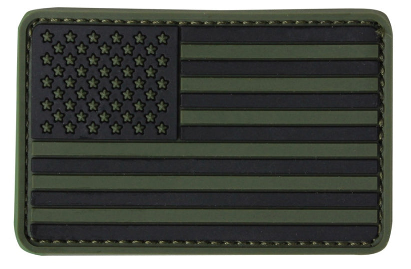 PVC US FLAG PATCH - OLIVE DRAB - Trailfinder