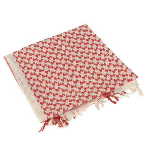 SHEMAGH 100% COTTON - RED / WHITE