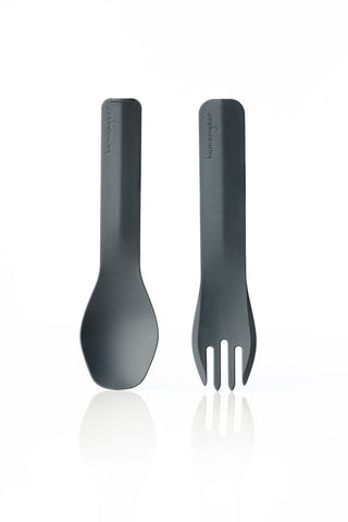 GOBITES DUO FORK AND SPOON - GREY