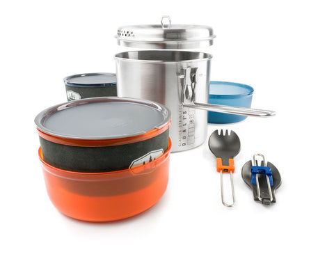 GSI GLACIER STAINLESS DUALIST - TWO PERSON COOKSET