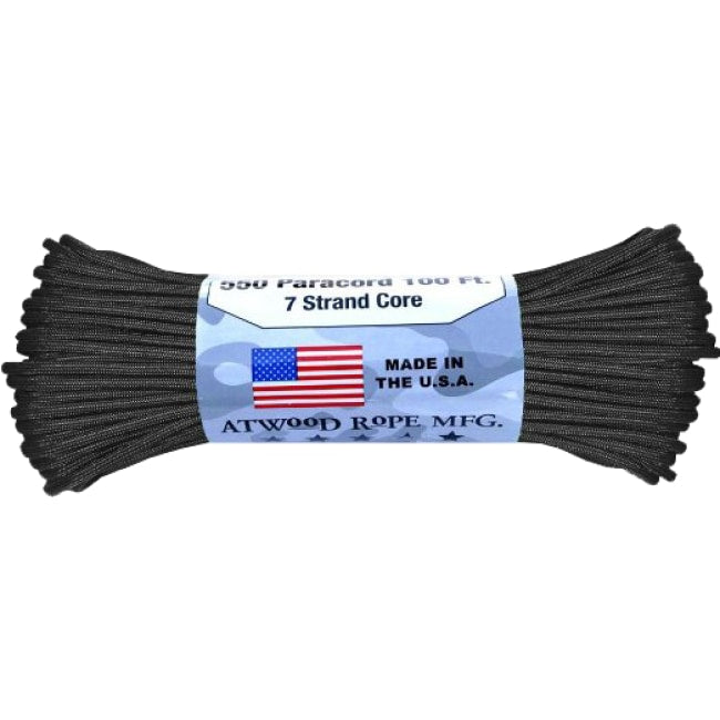 550 PARACORD - 100' - BLACK - Trailfinder