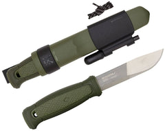 MORAKNIV KANSBOL KNIFE W/ SURVIVAL KIT - GREEN