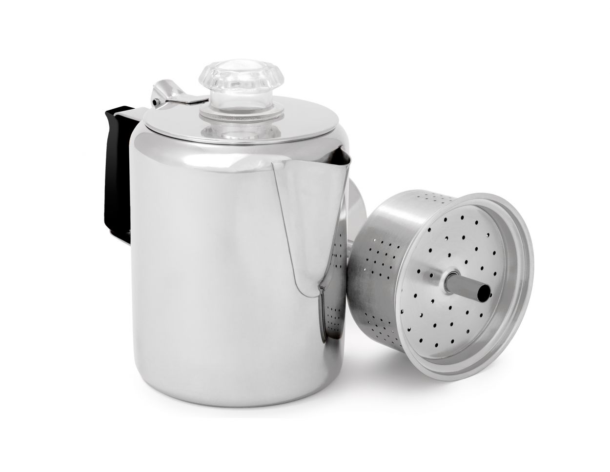 GLACIER STAINLESS STEEL 12 CUP (1.8 LITRE) COFFEE PERCOLATOR - Trailfinder