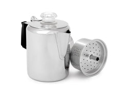 GLACIER STAINLESS STEEL 9 CUP (1.3 LITRE) COFFEE PERCOLATOR - Trailfinder