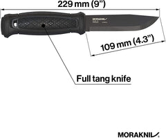 MORA GARBERG BLACKBLADE KNIFE (C) - MULTI MOUNT SHEATH - BLACK