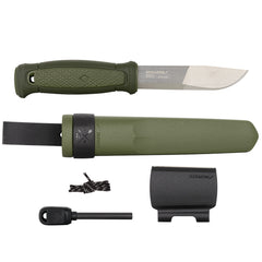 MORAKNIV KANSBOL KNIFE W/ SURVIVAL KIT - GREEN