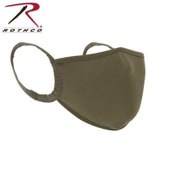 REUSABLE 3-LAYER POLYESTER FACE MASK - COYOTE BROWN