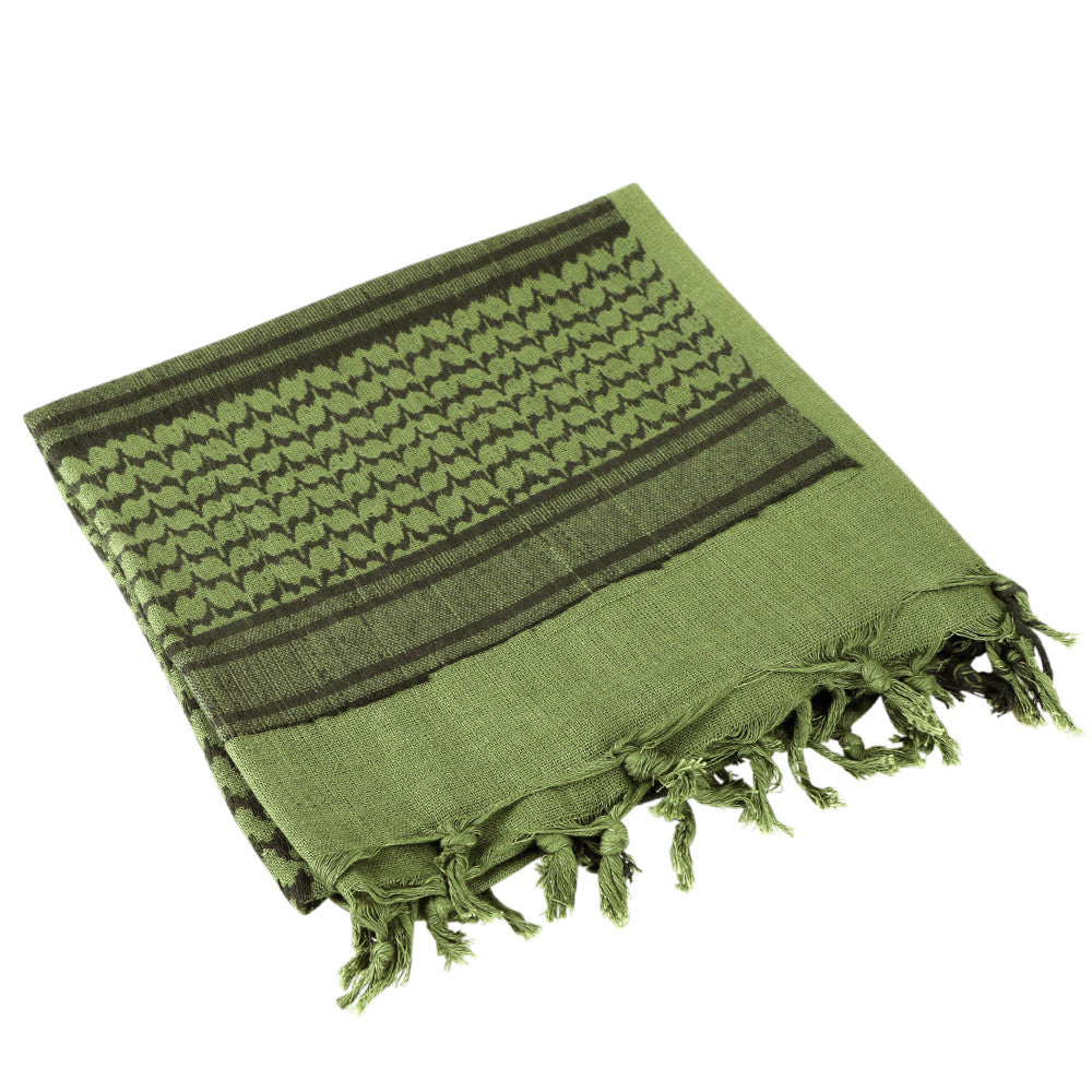 SHEMAGH 100% COTTON - OLIVE DRAB / BLACK