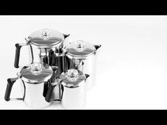 GLACIER STAINLESS STEEL 3 CUP (0.4 LITRE) COFFEE PERCOLATOR - Trailfinder