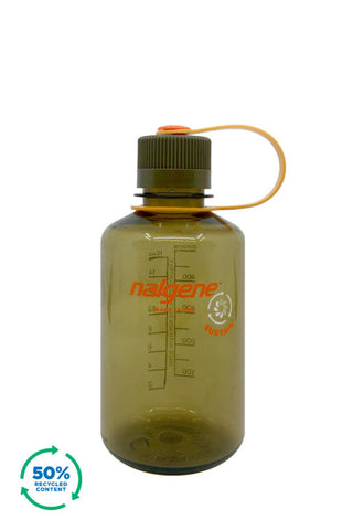NALGENE 500ML / 16 OZ. NARROW MOUTH BPA FREE SUSTAIN WATER BOTTLE - OLIVE