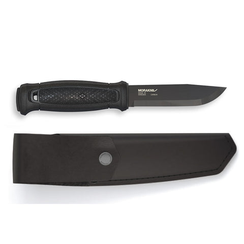 MORAKNIV GARBERG BLACKBLADE KNIFE (C) - BLACK LEATHER SHEATH