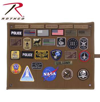 HANGING ROLL-UP MORALE PATCH BOARD - COYOTE BROWN - Trailfinder