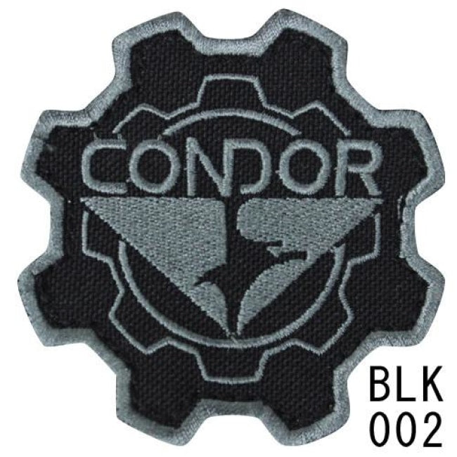 CONDOR 'GEAR' PATCH 3" X 3" - BLACK / SILVER - Trailfinder