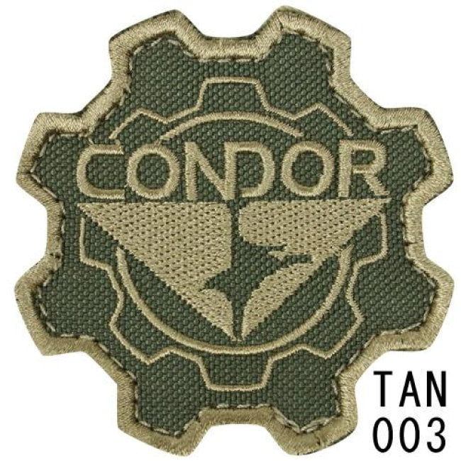 CONDOR 'GEAR' PATCH 3" X 3" - BROWN / GOLD - Trailfinder