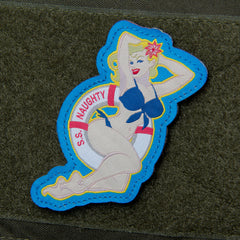 SS NAUGHTY PINUP GIRL PATCH - FULL COLOUR