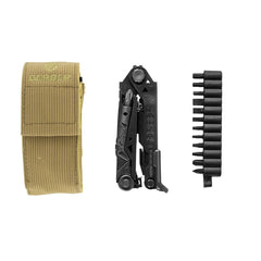 GERBER CENTER-DRIVE MULTI-TOOL - BLACK - WITH BIT SET AND COYOTE BROWN MOLLE POUCH - Trailfinder