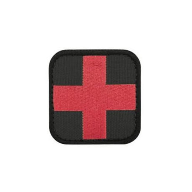 MEDIC VELCRO PATCH 2" X 2" - BLACK / RED - Trailfinder