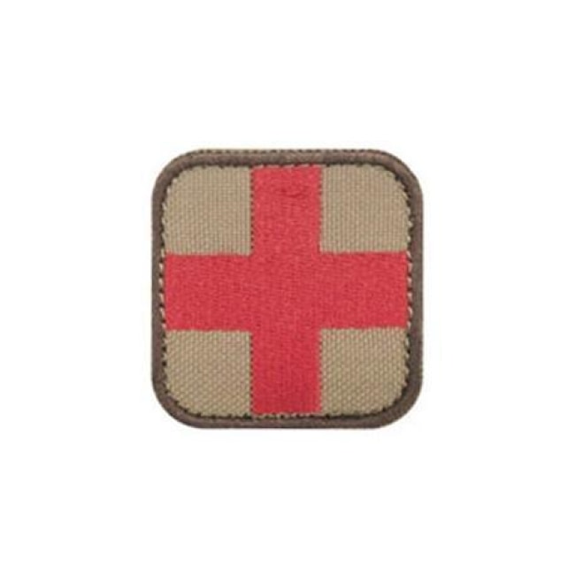 MEDIC VELCRO PATCH 2" X 2" - COYOTE BROWN / RED - Trailfinder